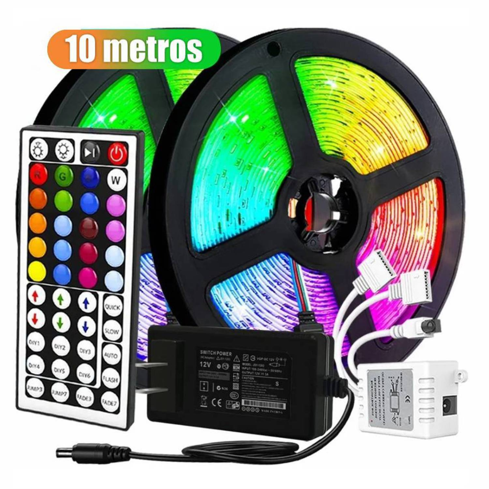 Cinta Tira Luces Led Rgb Bluetooth 10 Me
