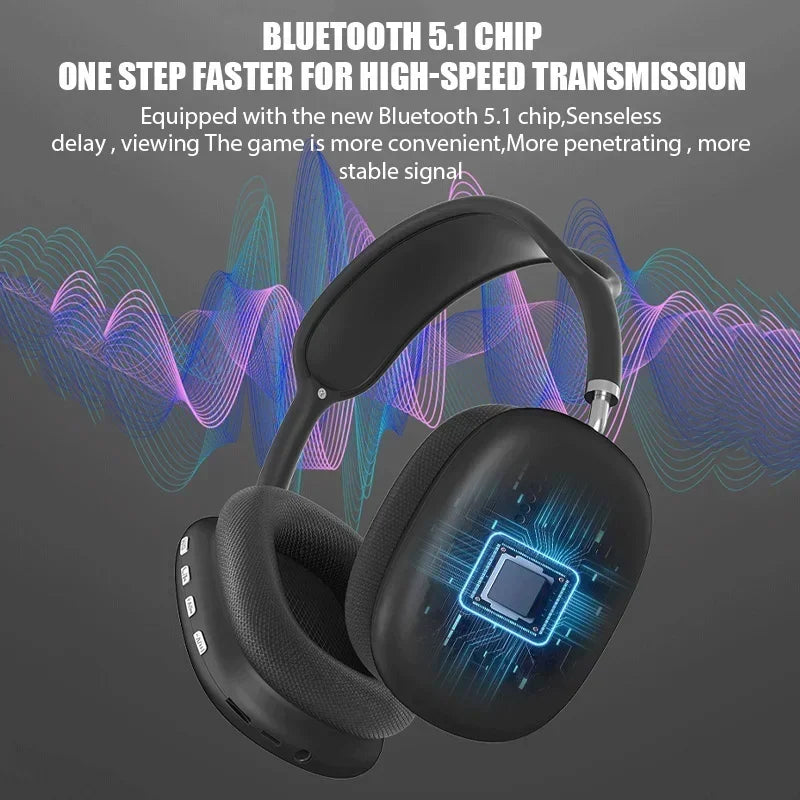 P9 Wireless Headphones Bt Headset Smart Noise Reduction Headsets Stereo Sound TWS Earphones Gaming Earpiece for Phone PC